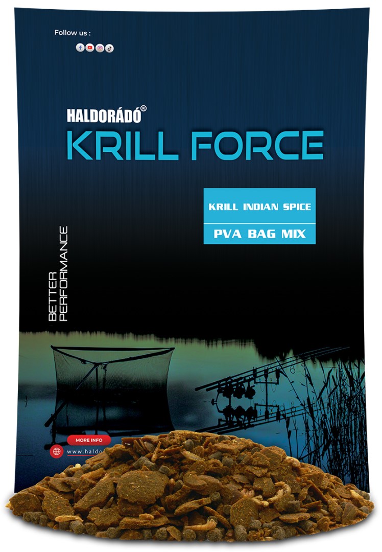 Haldorádó vnadící směs krill force pva bag mix 600 g - indian spice