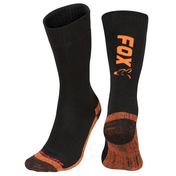 Fox Ponožky Collection Black Orange Thermolite long sock