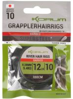 Korum Návazec Grappler River Hair Rigs 1 m - Velikost Háčku 10 Průměr 0,28 mm Nosnost 5,4 kg