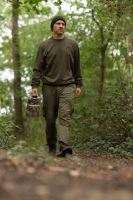 Korda Tričko s Dlouhým Rukávem Patch Crewneck Dark Olive (7)