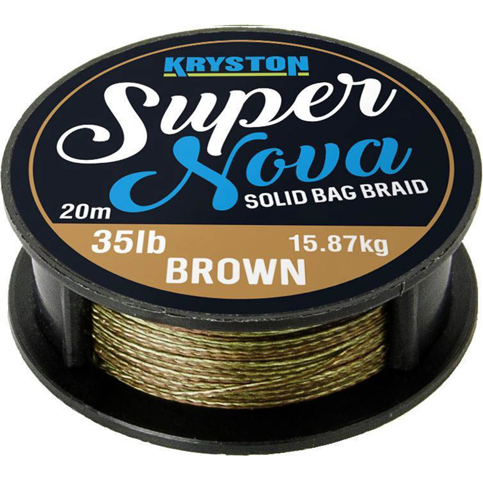 Levně Kryston návazcová šňůrka super nova solid braid písková 20 m-nosnost 15 lb