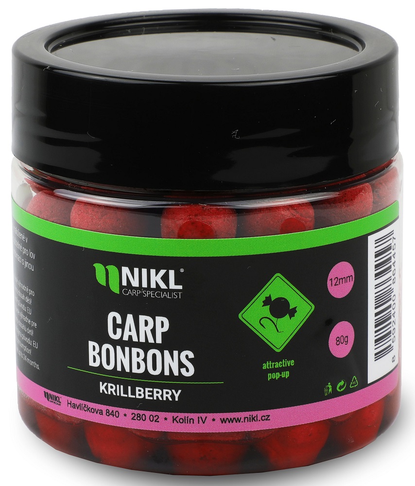 Nikl carp bonbons pop up 80 g 12 mm-krillberry - bordo