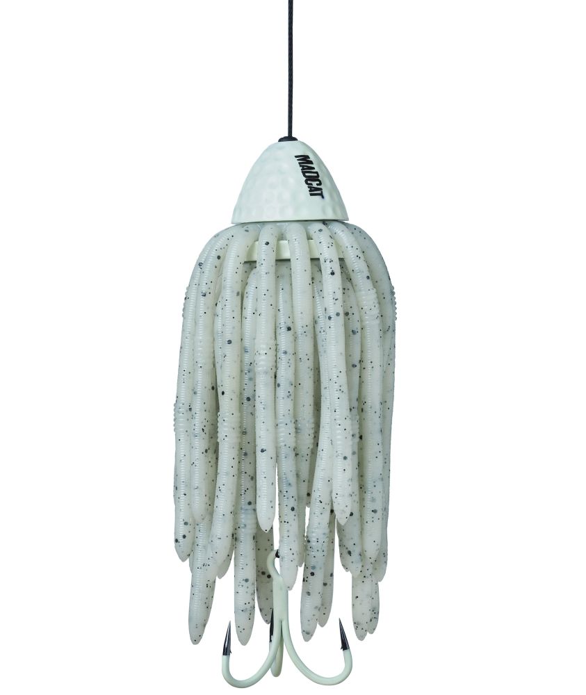 Madcat chobotnička worm teaser sinking 1,0 mm 220 lb 35 cm glow in the dark - 200 g