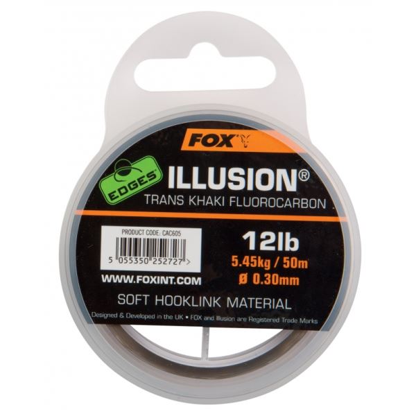 Fox Fluorocarbon Edges Illusion Soft Trans Khaki 50 m
