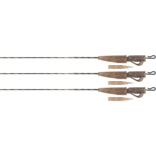 Fox Montáž Edges Camo Submerge Lead Clip Leaders 75 cm 3 ks