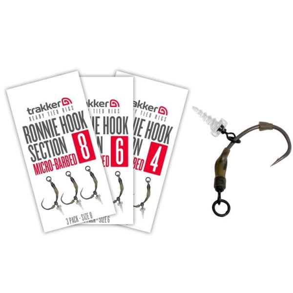 Trakker Návazce Koncová Část Ronnie Hook Section Barbed 3 ks