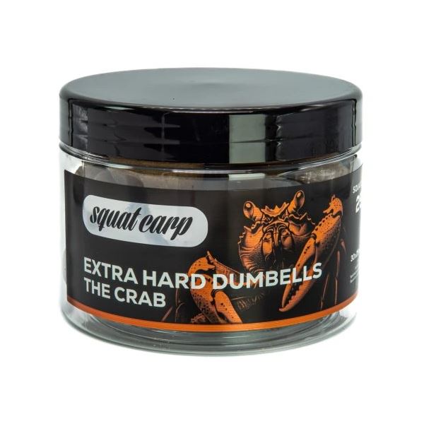 Squat Carp Tvrzené Boilies Extra Hard Dumbells The Crab 250 g 30x25 mm
