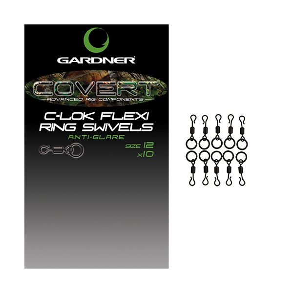 Gardner Obratlíky C Lok Flexi Ring Swivels 10 ks Velikost 12