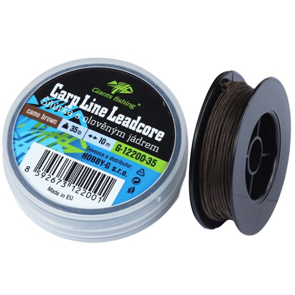 Giants Fishing Olověná Šňůra Carp Line Leadcore Camo Brown 10 m
