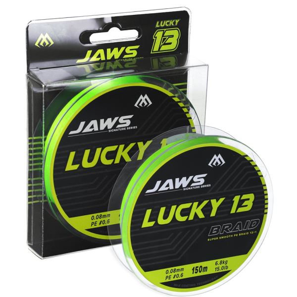 Mikado Splétaná Šňůra Jaws Lucky 13 Fluo Zelená 150 m