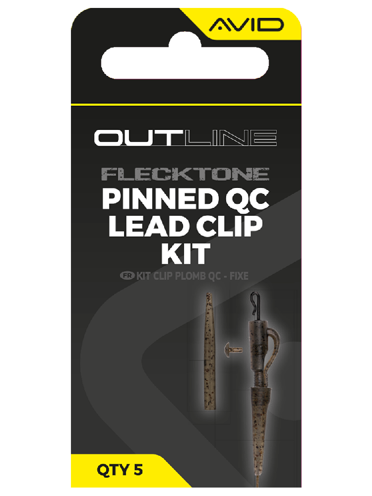 Avid carp montáž outline flecktone pinned qc lead clip kit