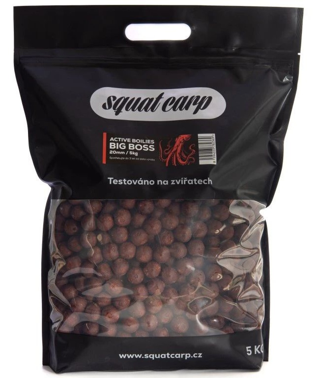 Levně Squat carp active boilies big boss - 1 kg 20 mm