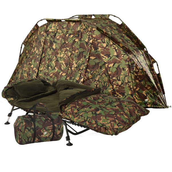 Giants Fishing Camo combo set bivak + lehátko + spacák