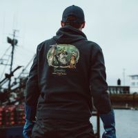 Grundéns Mikina Dark Seas X Grundens Watchman Hoodie Black (2)