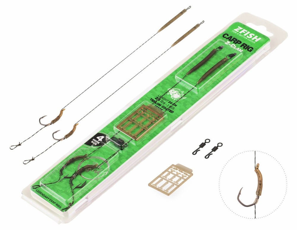Zfish návazec z-claw carp rig 20 cm - velikost háčku 6