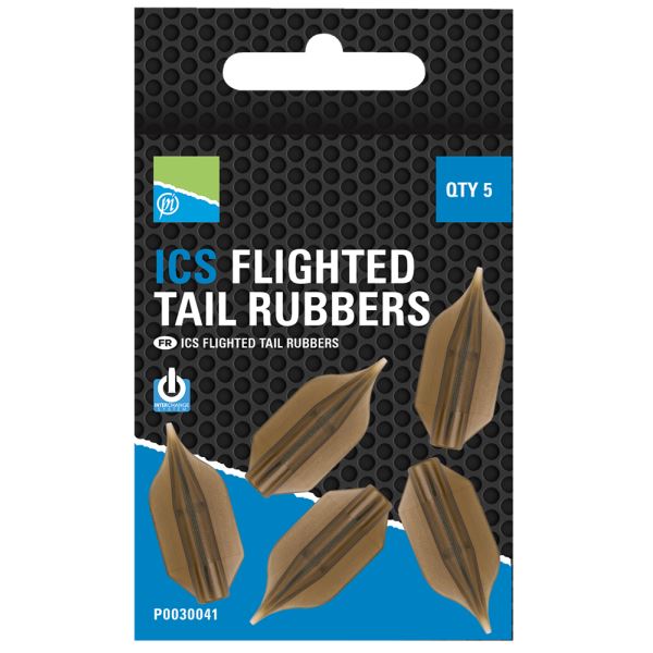 Preston Innovations Nahazovací Převleky Na Krmítka ICS Flighted Tail Rubbers 30 mm 5 ks