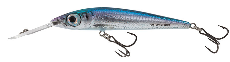 Levně Salmo wobler rattlin sting deep runner holographic blue - 9 cm 12 g