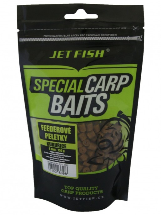 Levně Jet fish feederové pelety 8 mm 150 g - kukuřice