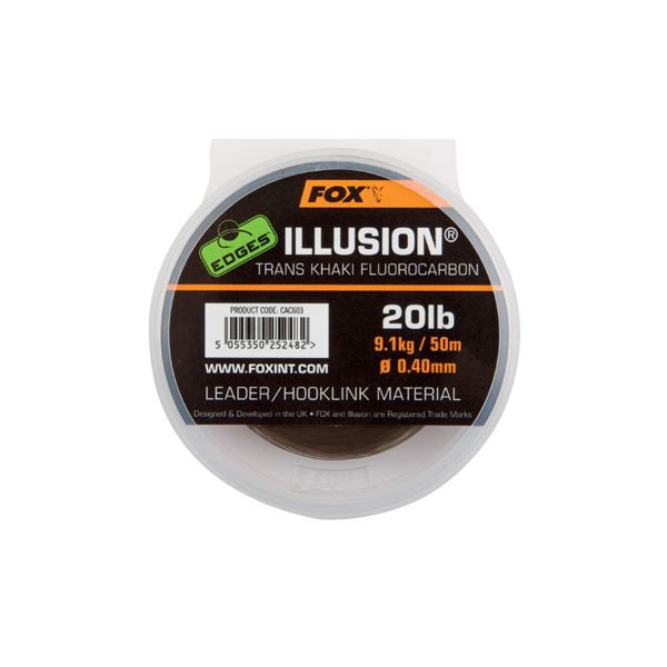 Fox Fluorocarbon Illusion 50 m Trans Khaki