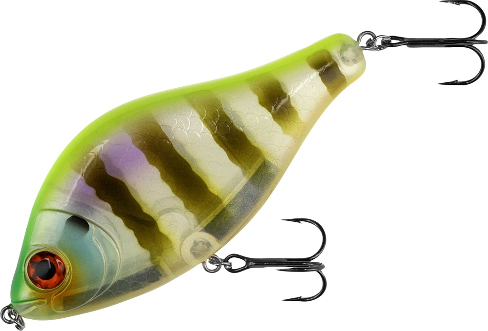 Mikado wobler mft jerk suspending chartreuse bluegill - 7 cm 15,5 g