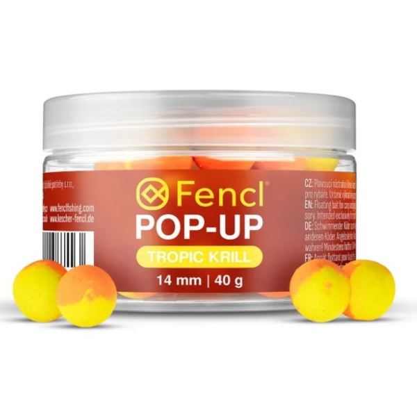 Fencl Plovoucí Boilie Pop Up Tropic Krill 40 g 14 mm