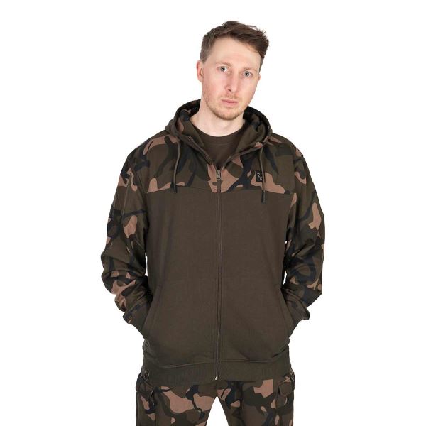 Fox Mikina LW Khaki Camo Split Zip Hoody