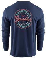 Grundéns Tričko Dark Seas X Grundens Instinctive LS T-Shirt Dark Navy - XXL