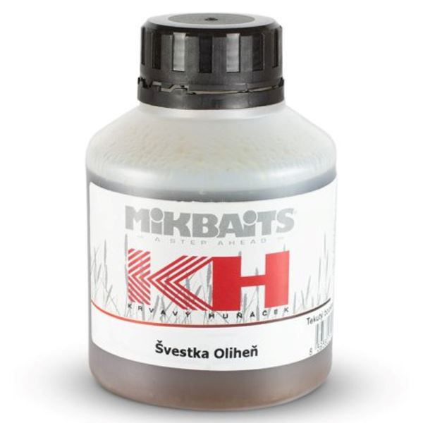 Mikbaits Booster Krvavý Huňáček Švestka Oliheň 250 ml