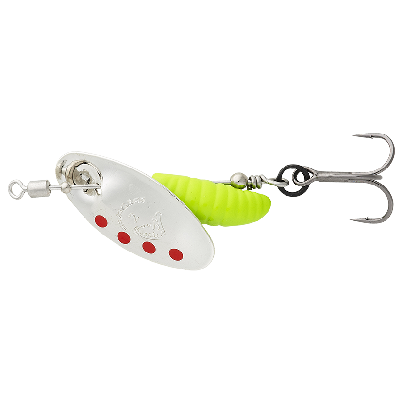 Savage gear třpytka grub spinners silver red lime - #1 3,8 g