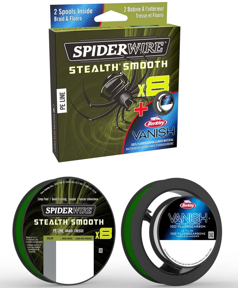 Spiderwire splétaná šňůra stlth smooth8 moos green 150m - 0,09 mm 7,5 kg