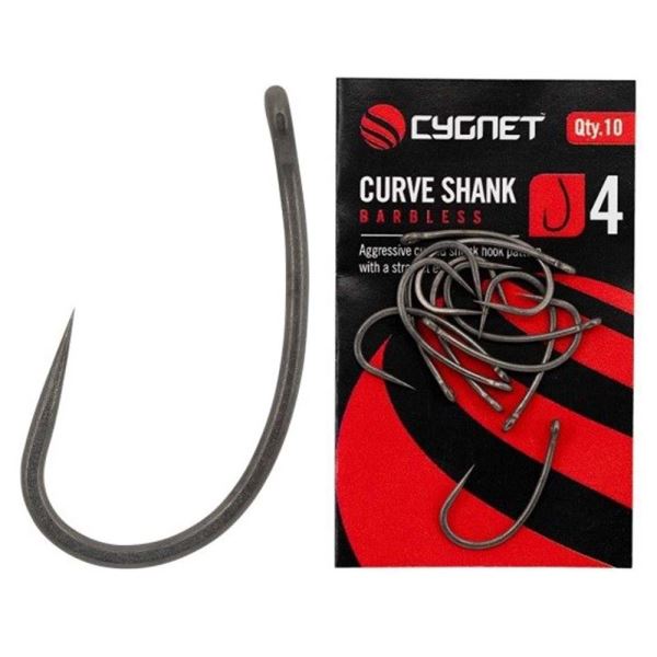 Cygnet Háčky Curve Shank Hooks Barbless 10 ks