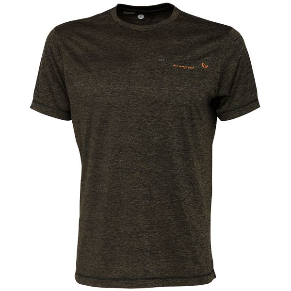 Savage Gear Triko Fighter Stretch T Shirt Burnt Olive Melange