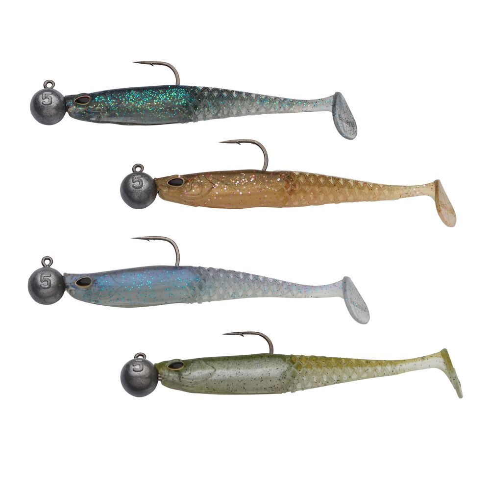Berkley sada gumových nástrah powerbait cullshad slim rtf dark water mix 4 ks - 7,5 cm 5 g