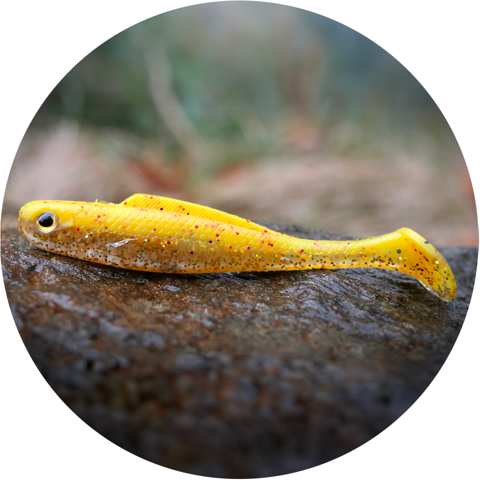 Levně Redbass gumová nástraha ripper kicker yellow rgt - xs 42 mm 0,6 g