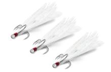 Delphin Trojháček Bird Hook Triple Bílá Pírka 3 ks (1)