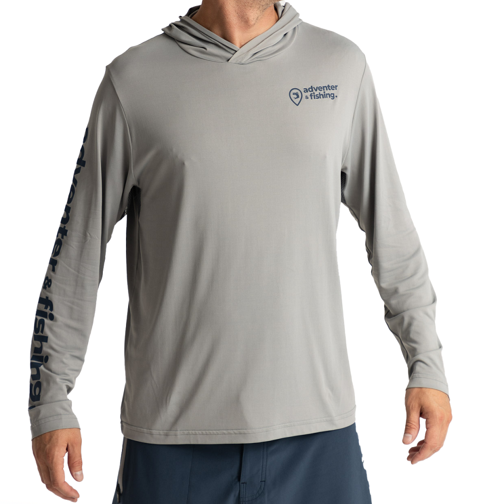 Adventer & fishing funkční hoodie  uv tričko limestone - velikost l