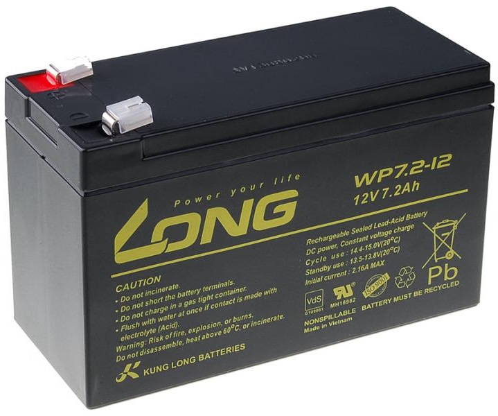 Long baterie 12v 7,2ah f2