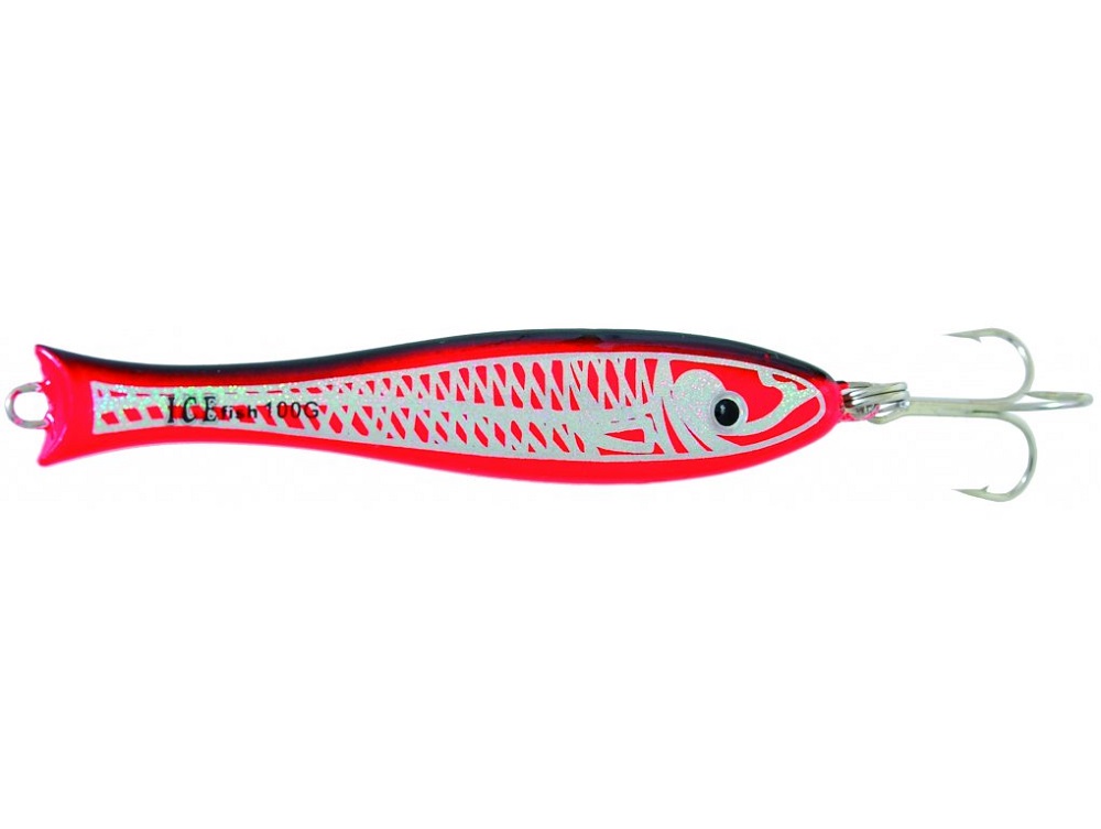 Ice fish pilker 3d červená - 60 g
