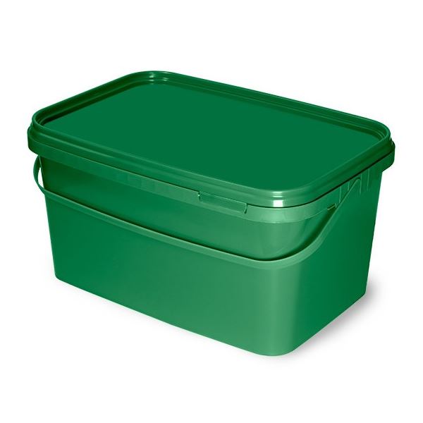 Delphin Hranatý Kbelík s Víkem Classa Zelený 5 l