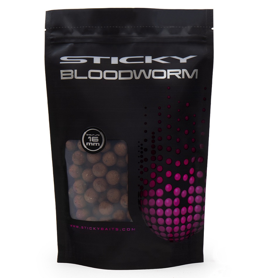 Levně Sticky baits boilie bloodworm shelf life - 5 kg 16 mm