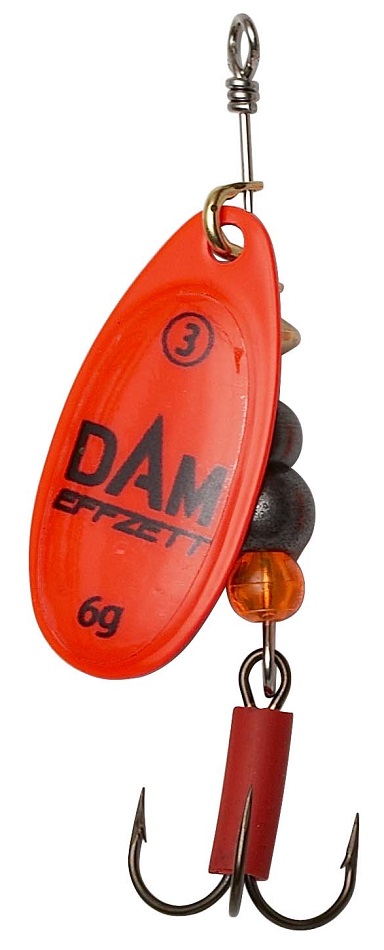 Levně Dam třpytka effzett fluo spinner red - velikost 4 hmotnost 10 g
