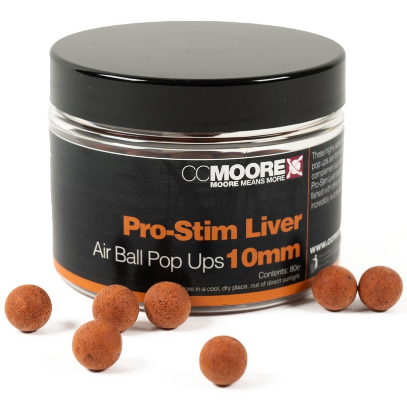 Cc moore plovoucí boilie pro-stim liver air ball pop ups - 10 mm 80 ks
