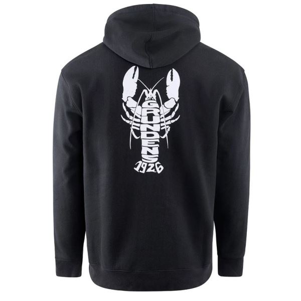 Grundéns Mikina Eat Your Words DWR HD Hoodie Black Lobster Graphic