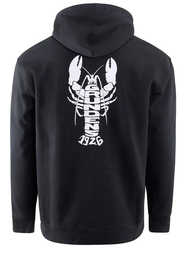 Grundéns mikina eat your words dwr hd hoodie black lobster graphic - s