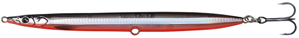 Savage gear sandeel pencil sinking black red - 9 cm 13 g