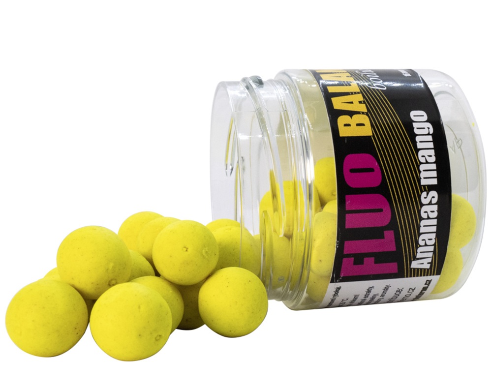 Levně Carp inferno balanced boilie fluo 16 mm 150 ml - ananas mango