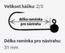 RedBass Jigová Hlavička Sickle 5 ks 2/0 (2)