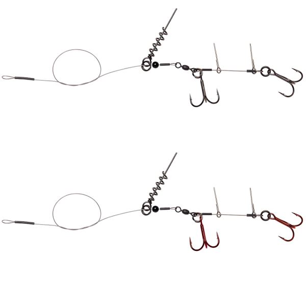 Savage Gear Návazec Linethru Corkscrew Rig 45 cm - Nosnost 31 Kg /Vel.Háčku 1/0/ 2 kusy