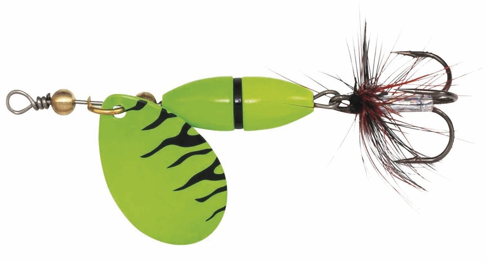 Kinetic třpytka fizz green/black ribbon - velikost háčku 6 hmotnost 10 g