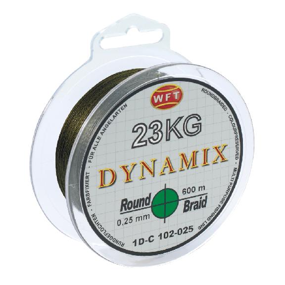 Levně Wft splétaná šňůra round dynamix kg zelená 150 m - 0,08 mm 7 kg